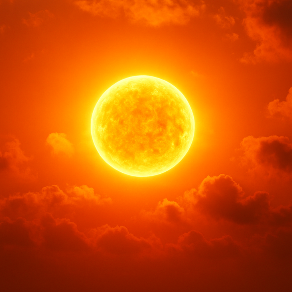 How hot sun